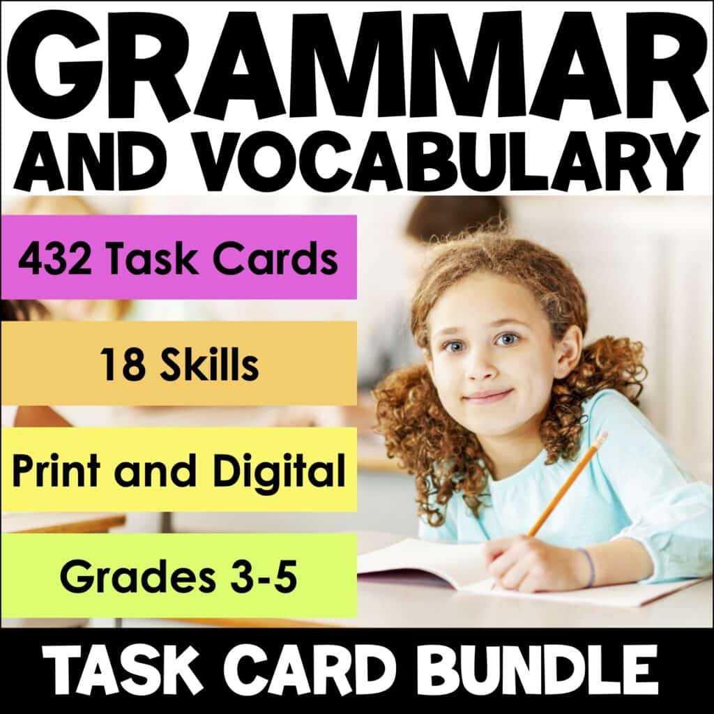 grammar task card bundle