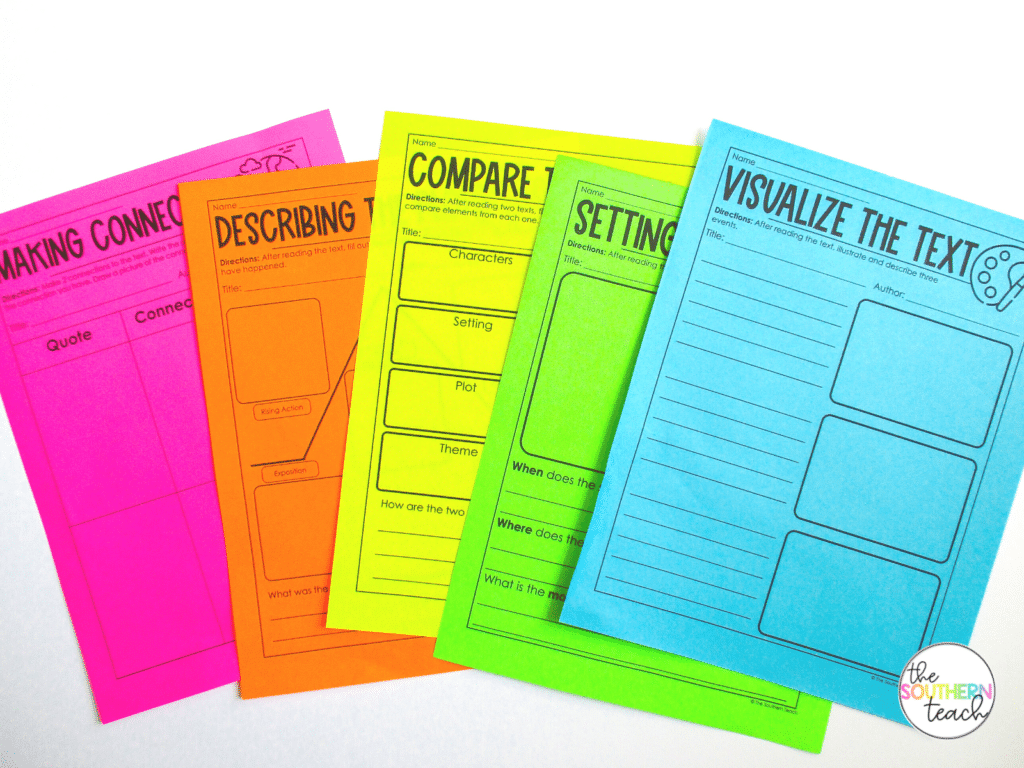 Nonfiction reading skills practice with graphic organizers