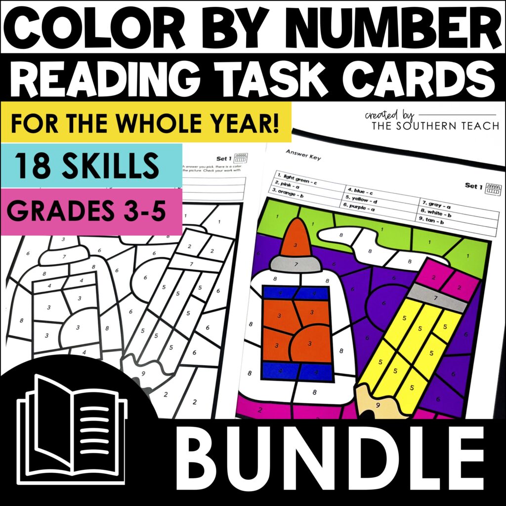 reading task card bundle