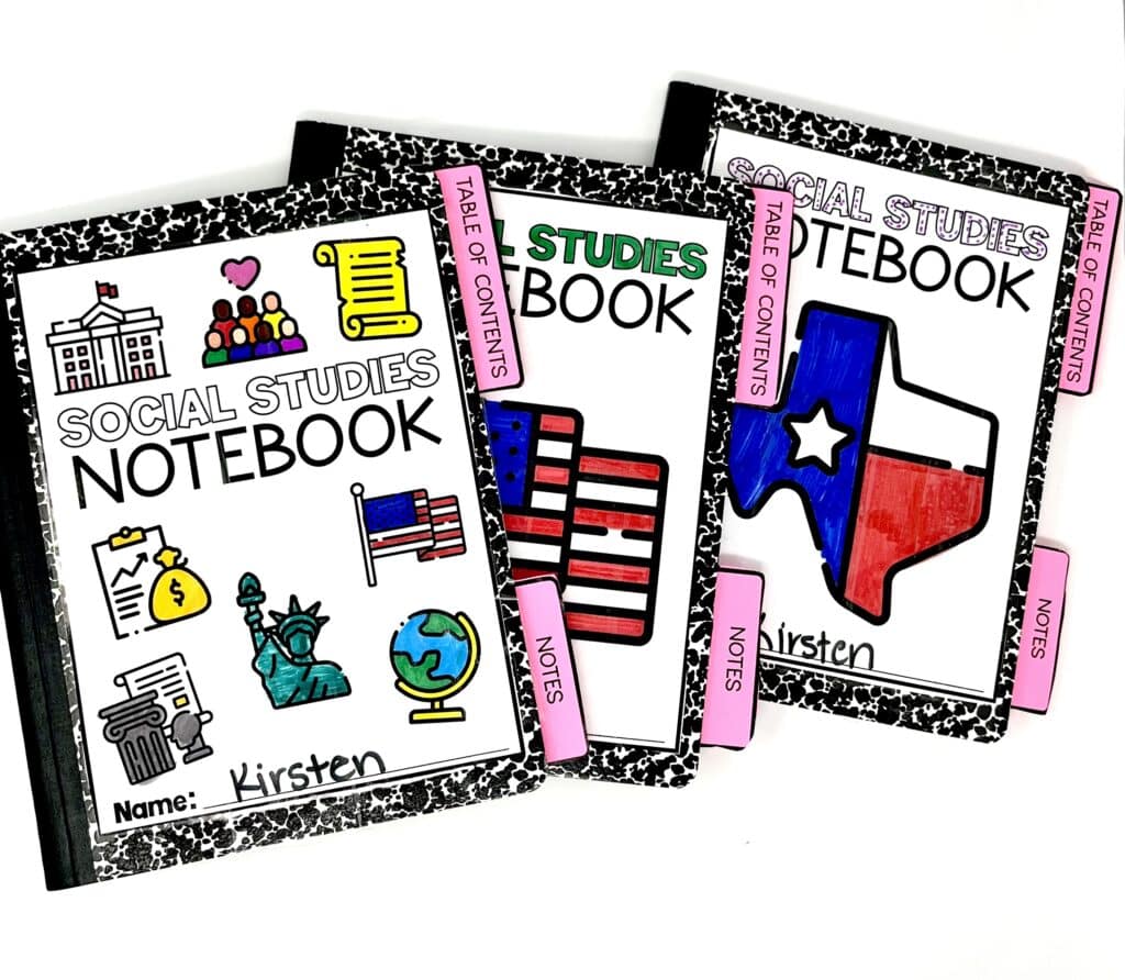 interactive notebook covers for students