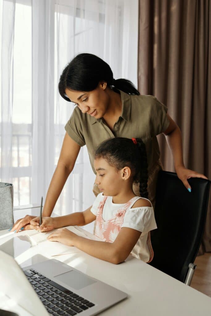 Parent Helping Student Test